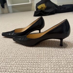 Manolo Blahnik Black Leather Pumps
